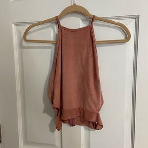 Pink high neck crop top